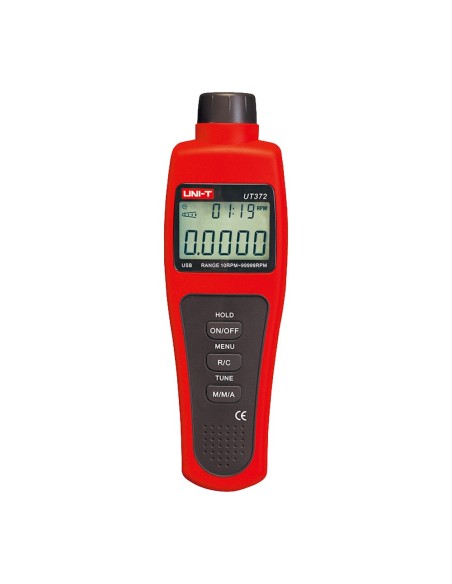 Acheter UNI-TREND UT372 Tachymètre numérique portable - Jusqu’à 99999 tr/min - Écran LCD rétroéclairé de 100000 points - Connexi