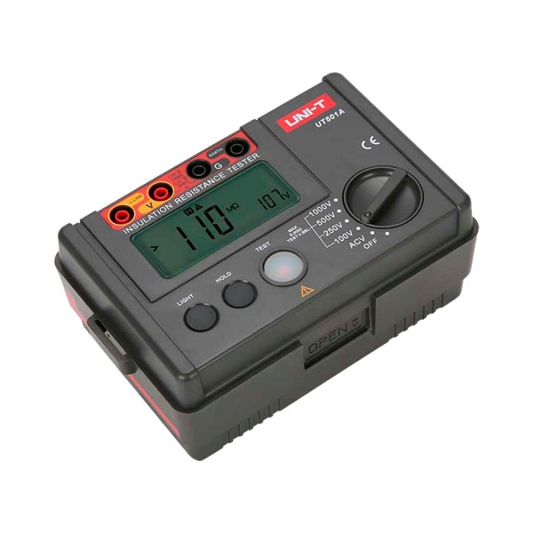 Comprar UNI-TREND UT501A Medidor de resistencia de aislamiento eléctrico - Display LCD de hasta 2000 cuentas - Medición de volta