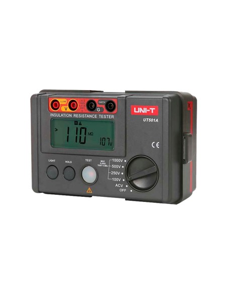Comprar UNI-TREND UT502A Medidor de resistencia de aislamiento eléctrico - Display LCD de hasta 2000 cuentas - Medición de volta