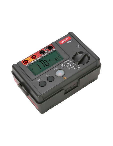 Comprar UNI-TREND UT502A Medidor de resistencia de aislamiento eléctrico - Display LCD de hasta 2000 cuentas - Medición de volta