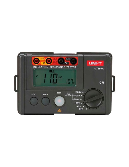 Uni-tendência ut502a medidor de resistência de isolamento elétrico - exibição LCD de contas de até 2000 - Medida de tensão AC HA