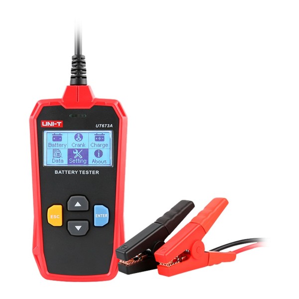 Kaufen UNI-TREND UT673A Batterietester – misst Kapazität, Spannung, Widerstand und Zustand – Last- und Starttest von Bat…