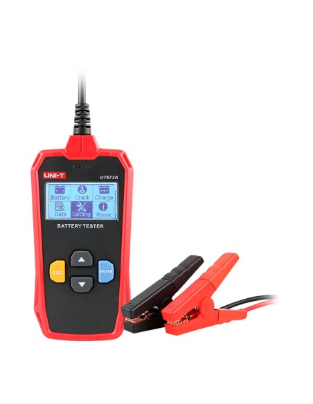 Kaufen UNI-TREND UT673A Batterietester – misst Kapazität, Spannung, Widerstand und Zustand – Last- und Starttest von Bat…