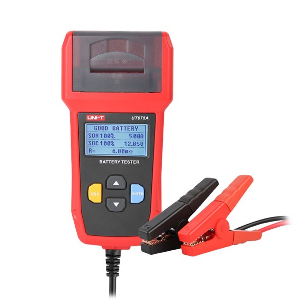 Acquista UNI-TREND UT675A Tester per batterie - Misura capacità, tensione, resistenza e stato - Test di carico e di avviamento d