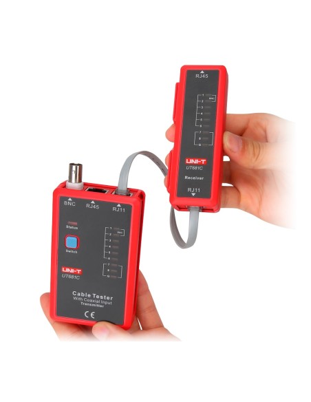 UNI-TENDER UT681C Cable Tester - RJ45 / RJ11 / BNC Status Check - Teste o modo Quick e modo lento - OFF AUTO