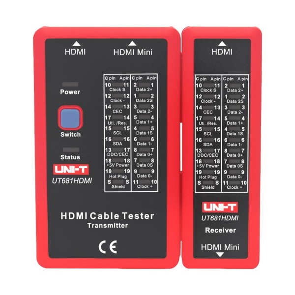 UNI-TENDER UT681HDMI Tester de cabo - Verificação de estado HDMI / Mini-HDM Cabos - Avaliação do Cabo, Cruz