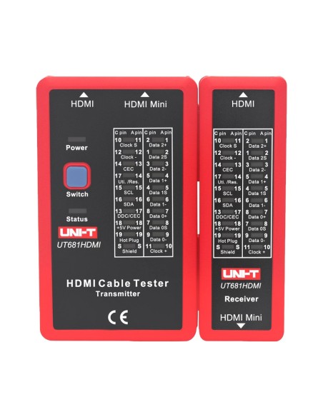 UNI-TENDER UT681HDMI Tester de cabo - Verificação de estado HDMI / Mini-HDM Cabos - Avaliação do Cabo, Cruz