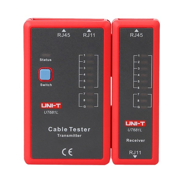 Comprar UNI-TREND UT681L Tester de cables - Comprobación de estado cables RJ45/RJ11 - Testeo modo rápido y modo lento - Apagado 