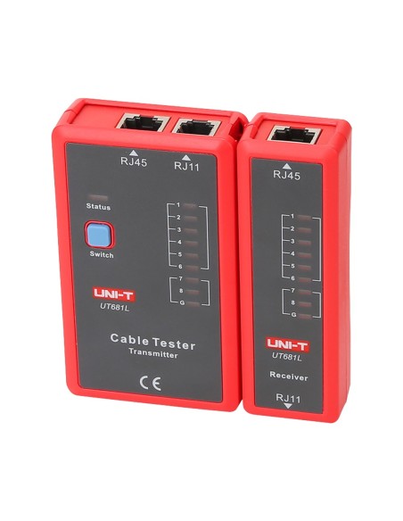 UNI-TENDER UT681L testador de cabos - RJ45 / RJ11 Status Check - Teste o modo Rápido e modo lento - Automático Off