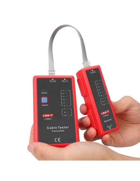 Comprar UNI-TREND UT681L Tester de cables - Comprobación de estado cables RJ45/RJ11 - Testeo modo rápido y modo lento - Apagado 