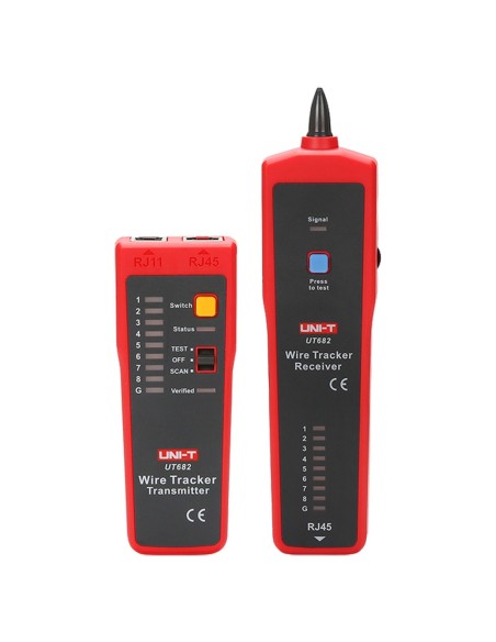 Comprar UNI-TREND UT682 Tester de cables - Comprobación de estado cables RJ45/RJ11 - Indicador luminoso de potencia de señal - L