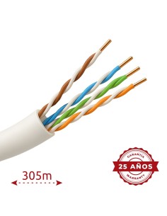 Acquistare SAFIRE UTP5E-305-OUTDOOR-BC-WHITE Cavo UTP rigido da esterno - Categoria 5e - Conforme al test Fluke 90 m - Conduttor