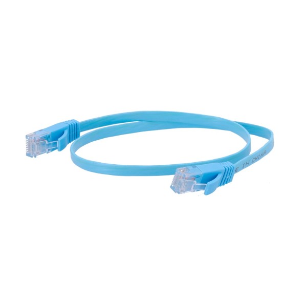 Comprar OEM UTP6-05B-FLAT Cable UTP Flat - Ethernet - Conectores RJ45 - Categoría 6 - 0,5 m - Color azul UTP6-05B-FLAT
