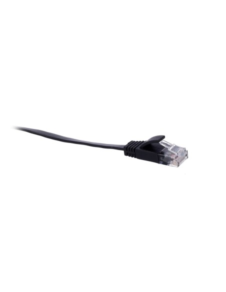 Comprar OEM UTP6-05BK-FLAT Cable UTP Flat - Ethernet - Conectores RJ45 - Categoría 6 - 0,5 m - Color negro UTP6-05BK-FLAT