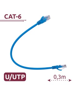 Safire UTP6-H-03B UTP - Cabo Ethernet - Conectores RJ45 - Categoria 6 - 0.3 m - Cor Azul