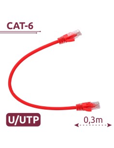 Comprar SAFIRE UTP6-H-03R Cable UTP - Ethernet - Conectores RJ45 - Categoría 6 - 0,3 m - Color rojo UTP6-H-03R