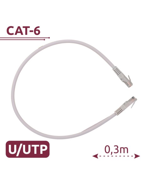 Comprar SAFIRE UTP6-H-03W Cable UTP - Ethernet - Conectores RJ45 - Categoría 6 - 0,3 m - Color blanco UTP6-H-03W