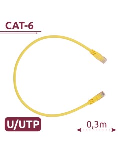 Comprar SAFIRE UTP6-H-03Y Cable UTP - Ethernet - Conectores RJ45 - Categoría 6 - 0,3 m - Color amarillo UTP6-H-03Y