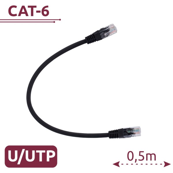 Acheter SAFIRE UTP6-H-05BK Câble UTP - Ethernet - Connecteurs RJ45 - Catégorie 6 - 0,5 m - Couleur noire