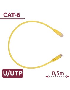 Safire UTP6-H-05Y Cabo UTP - Ethernet - Conectores RJ45 - Categoria 6 - 0,5 m - Cor Amarelo