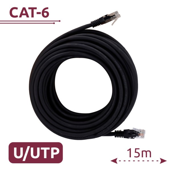 Comprar SAFIRE UTP6-H-15BK Cable UTP - Ethernet - Conectores RJ45 - Categoría 6 - 15 m - Color negro UTP6-H-15BK