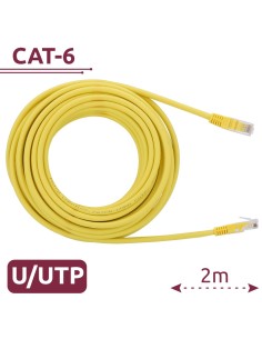 Safire UTP6-H-2Y Cabo UTP - Ethernet - Conectores RJ45 - Categoria 6 - 2 m - Cor Amarelo