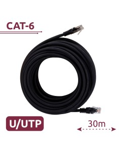 Comprar SAFIRE UTP6-H-30BK Cable UTP - Ethernet - Conectores RJ45 - Categoría 6 - 30 m - Color negro UTP6-H-30BK