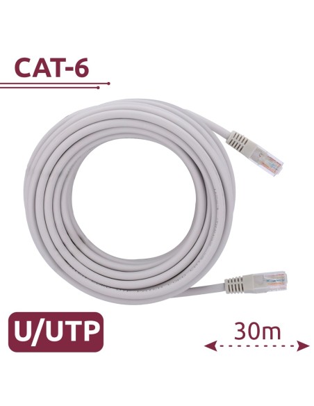 Comprar SAFIRE UTP6-H-30W Cable UTP - Ethernet - Conectores RJ45 - Categoría 6 - 30 m - Color blanco UTP6-H-30W