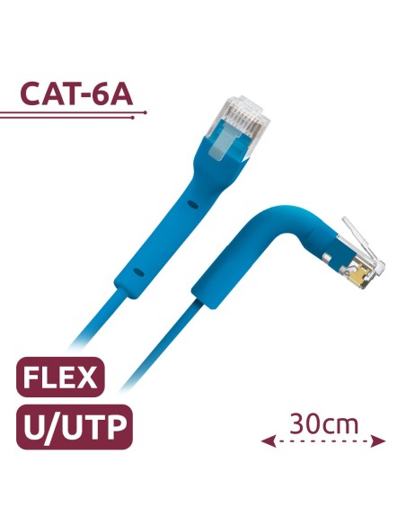 Kaufen SAFIRE UTP6A-FLEX-03B flexibles UTP-Kabel – Ethernet – RJ45-Steckverbinder – Kategorie 6A – 0,3 m – Farbe Blau