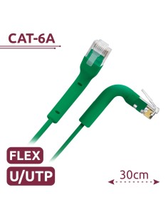 Comprar SAFIRE UTP6A-FLEX-03G Cable UTP flexible - Ethernet - Conectores RJ45 - Categoría 6A - 0,3 m - Color verde UTP6A-FLEX-03