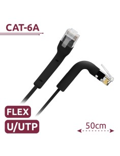 Comprar SAFIRE UTP6A-FLEX-05BK Cable UTP flexible - Ethernet - Conectores RJ45 - Categoría 6A - 0,5 m - Color negro UTP6A-FLEX-0