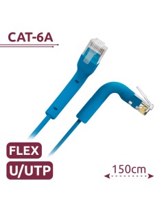 Comprar SAFIRE UTP6A-FLEX-150B Cable UTP flexible - Ethernet - Conectores RJ45 - Categoría 6A - 1,5 m - Color azul UTP6A-FLEX-15