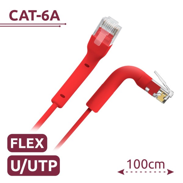 Acheter SAFIRE UTP6A-FLEX-1R Câble UTP flexible - Ethernet - Connecteurs RJ45 - Catégorie 6A - 1 m - Couleur rouge