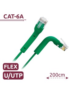 Comprar SAFIRE UTP6A-FLEX-2G Cable UTP flexible - Ethernet - Conectores RJ45 - Categoría 6A - 2 m - Color verde UTP6A-FLEX-2G
