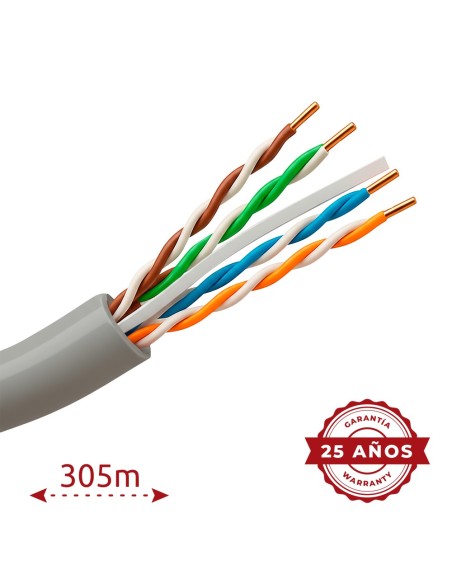 Comprar SAFIRE UTP6E-300 Cable UTP Safire - Categoría 6 - Rollo de 305 metros - Diámetro 5.5 mm - Compatible con Baluns - Conduc