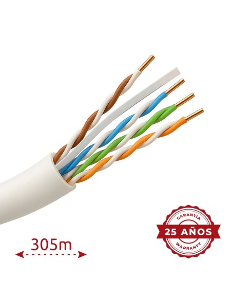 Acheter SAFIRE UTP6E-300-CCA Câble UTP Safire - Conforme au test Fluke 90 m - Catégorie 6 - Bobine de 305 mètres - Conducteur CC