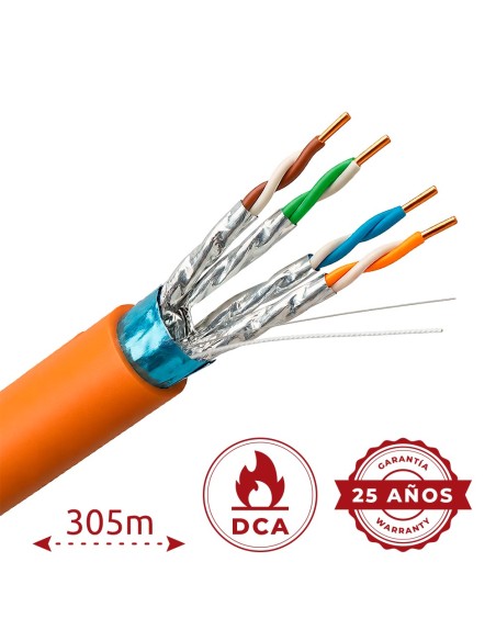 UniView UV-FTP6A-300-BC23AWG-DCA-R-O Uniview Cabo F / FTP Categoria 6A - Driver OFC, 100% COPRE - DIÂ 23 AWG-0.57mm - Cert
