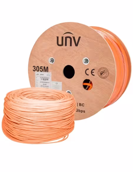 Acheter UNIVIEW UV-FTP6A-300-BC23AWG-DCA-R-O Câble Uniview FTP catégorie 6A - Conducteur OFC, 100 % cuivre - Diamètre 23 AWG - 0