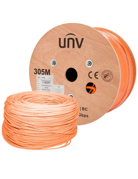 UniView UV-FTP6A-300-BC23AWG-DCA-R-O Uniview Cabo F / FTP Categoria 6A - Driver OFC, 100% COPRE - DIÂ 23 AWG-0.57mm - Cert