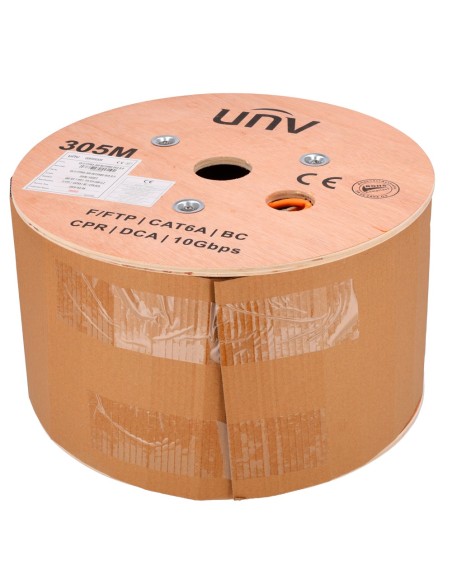 Comprar UNIVIEW UV-FTP6A-300-BC23AWG-DCA-R-O Uniview cable F/FTP categoría 6A - Conductor OFC,100% cobre - Diámetro 23 AWG-0,57m