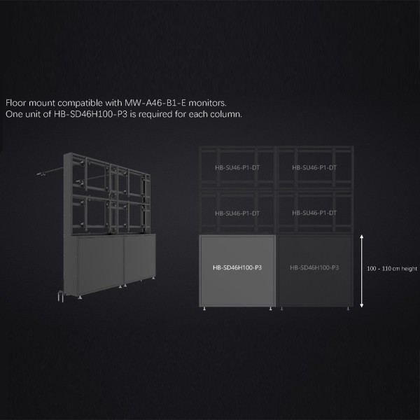 UniView UV-HB-SD46H100-P3 Support modular Videowall - Compatível com UV-MW-A46-B1-E - Compatível com UV-HB-SU46-P1-DT