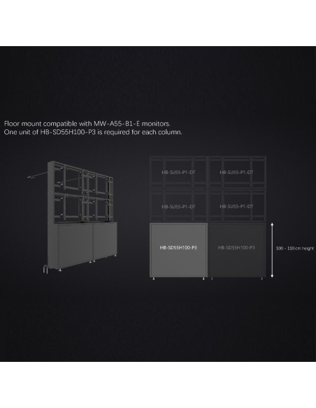 Comprar UNIVIEW UV-HB-SD55H100-P3 Soporte modular videowall - Compatible con UV-MW-A55-B1-E - Compatible con UV-HB-SU55-P1-DT UV
