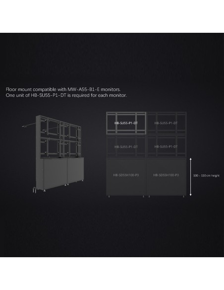 Comprar UNIVIEW UV-HB-SU55-P1-DT Soporte modular videowall - Compatible con UV-MW-A55-B1-E - Compatible con UV-HB-SD55H100-P3 UV