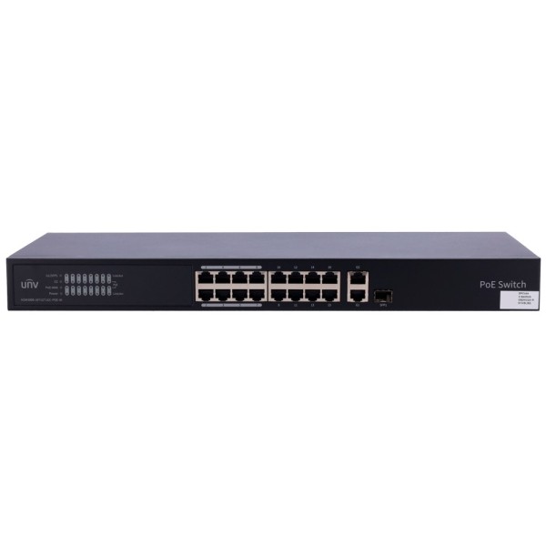 Comprar UNIVIEW UV-NSW3000-16T1GT1GC-POE-IN Uniview Switch PoE Cloud Gestionable Capa 2  - 16 PoE802.3af/at + 1 uplink RJ45 +1 u
