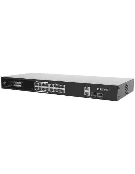 UniView UV-NSW3000-17GT1GP1GC-Poe-in Uniview Switch PoE Cloud Manager Manager Camada 2 - 16 PoE802.3AF / AT + 2 UPLINK RJ45 + 2 