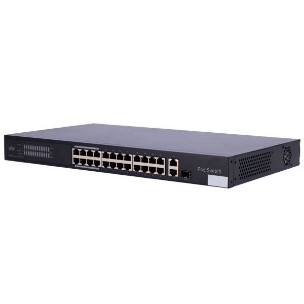 UniView UV-NSW3000-24T1GT1GC-Poe-in Uniview Switch PoE Cloud Manager Camada 2 - 24 PoE802.3AF / AT + 1 UPLINK RJ45 +1 Uplink COM