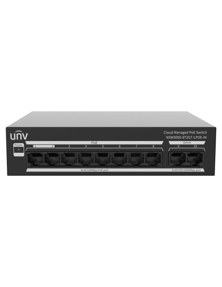 Acheter UNIVIEW UV-NSW3000-8T2GT-LPOE-IN Switch Uniview Cloud géré PoE L2 - 8 ports PoE 10/100M + 2 liaisons montantes Gigabit -