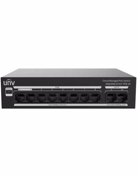 Kaufen UNIVIEW UV-NSW3000-8T2GT-POE-IN Uniview Switch Cloud-verwaltet PoE L2 – 8 PoE-Ports 10/100M + 2 Gigabit-Uplinks – Leistun