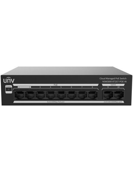 UniView UV-NSW3000-8T2GT-PoE-In Uniview Switch PoE Clout Manager Layer 2 - 8 PoE802.3AF / AT + 2 UpLink RJ45 - 8 RJ45 10/100 MB