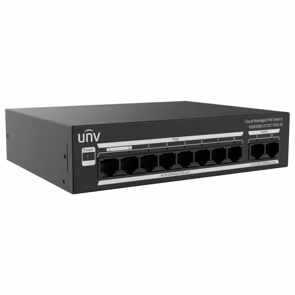 Kaufen UNIVIEW UV-NSW3000-8T2GT-POE-IN Uniview Switch Cloud-verwaltet PoE L2 – 8 PoE-Ports 10/100M + 2 Gigabit-Uplinks – Leistun